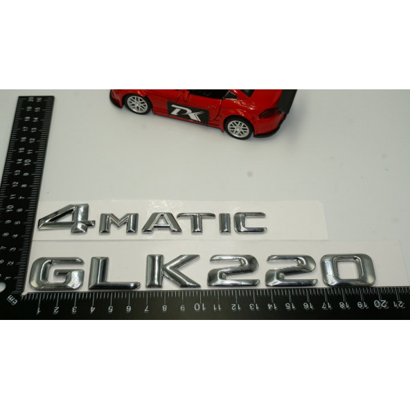 Benz GLK 220 4Matic Bagaj Krom Metal 3M 3D Yazı Logo - Resim 4