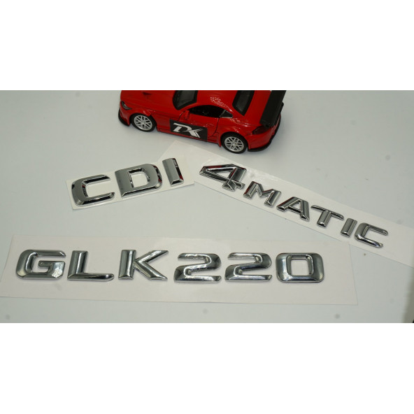 Benz GLK 220 CDI 4Matic Bagaj Krom Metal 3M 3D Yazı Logo - 2