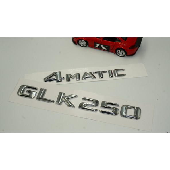 Benz GLK 250 4Matic Bagaj Krom Metal 3M 3D Yazı Logo - 3