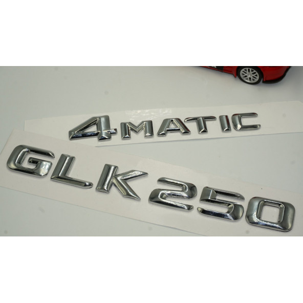 Benz GLK 250 4Matic Bagaj Krom Metal 3M 3D Yazı Logo - 4