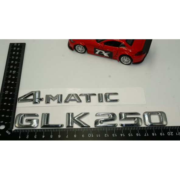 Benz GLK 250 4Matic Bagaj Krom Metal 3M 3D Yazı Logo - 5