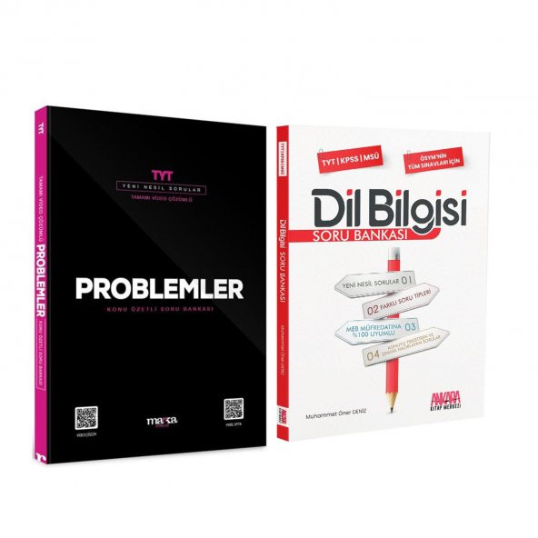 Marka Yayınları TYT Problemler ve AKM Dil Bilgisi Soru Bankası Seti 2 Kitap
