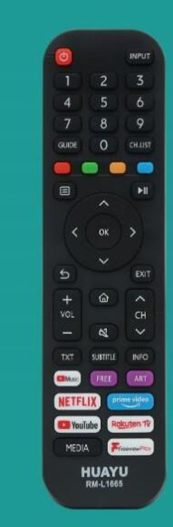 HUAYU KL RM-L1665 HISENSE NETFLIX-PRIME VIDEO- YOUTUBE TUŞLU LCD-LED TV KUMANDA