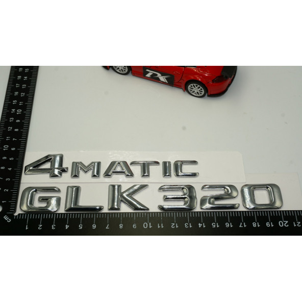 Benz GLK 320 4Matic Bagaj Krom Metal 3M 3D Yazı Logo - Resim 4