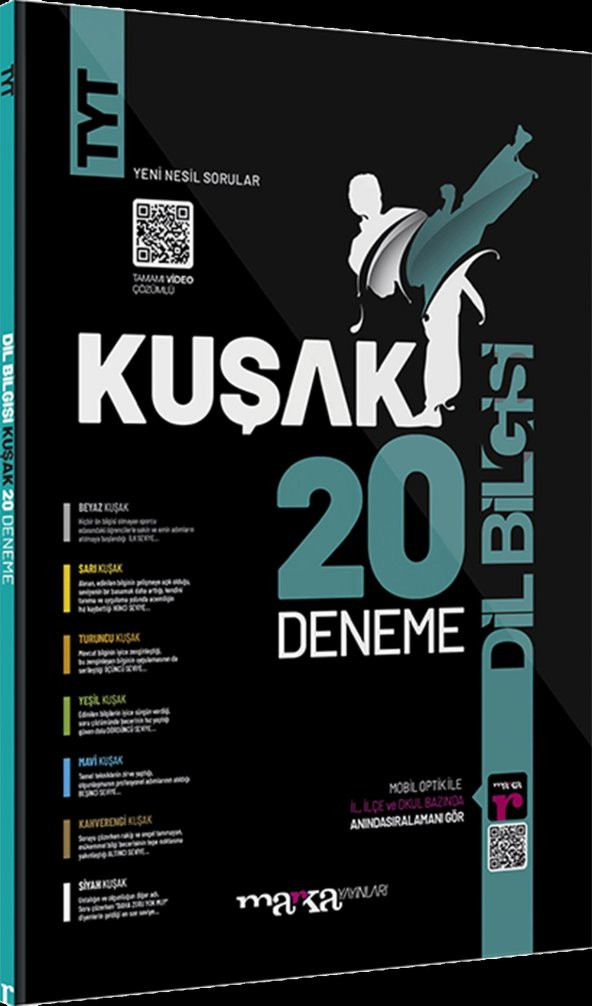 2023 TYT Dil Bilgisi 20 Kuşak Deneme Tamamı Video Çözümlü Marka Yayınları