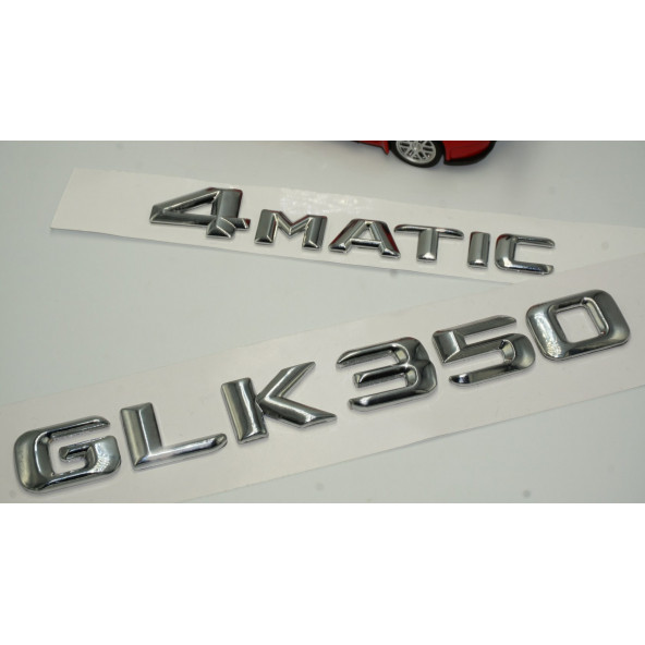 Benz GLK 350 4Matic Bagaj Krom Metal 3M 3D Yazı Logo - 3
