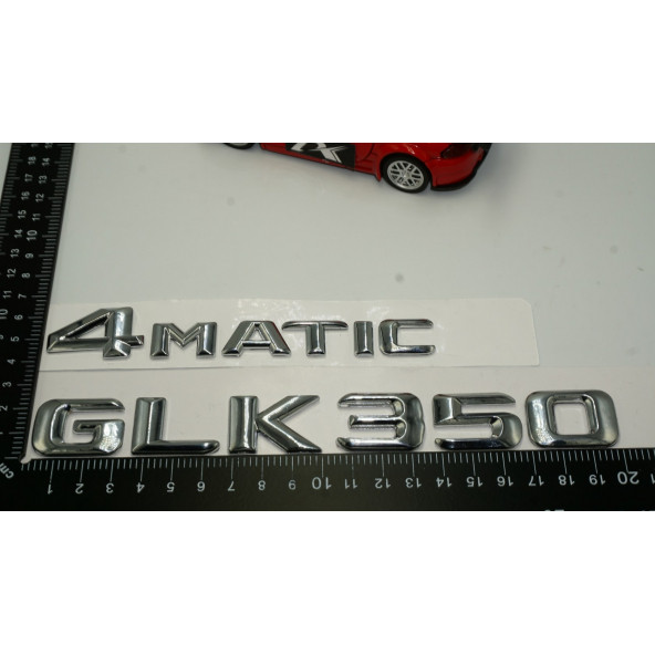 Benz GLK 350 4Matic Bagaj Krom Metal 3M 3D Yazı Logo - 4