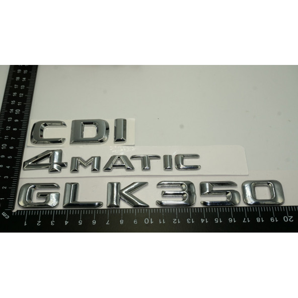 Benz GLK 350 CDI 4Matic Bagaj Krom Metal 3M 3D Yazı Logo - 4