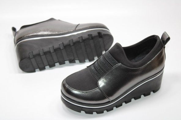 CASSO ORTOPEDİK PLATFORM YÜKSEK TABAN STREÇLİ KOLAY GİYİM TAŞ DETAY KADIN GÜNLÜK DOLGU AYAKKABI - 7