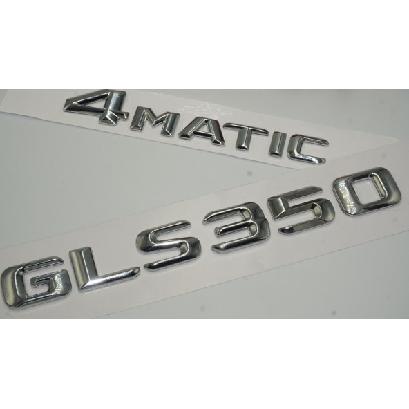 Benz GLS 350 4Matic Bagaj Krom Metal 3M 3D Yazı Logo - 3