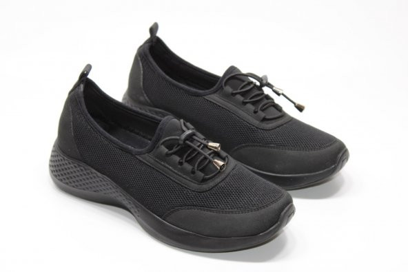 LADYPARK ORTOPEDİK TABAN LASTİK BAĞCIK SÜS DETAY BAĞSIZ STREÇLİ  KADIN GÜNLÜK RAHAT AQUA AYAKKABI