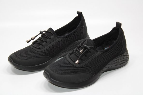 LADYPARK ORTOPEDİK TABAN LASTİK BAĞCIK SÜS DETAY BAĞSIZ STREÇLİ  KADIN GÜNLÜK RAHAT AQUA AYAKKABI - 4