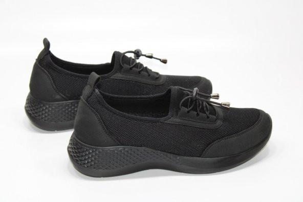 LADYPARK ORTOPEDİK TABAN LASTİK BAĞCIK SÜS DETAY BAĞSIZ STREÇLİ  KADIN GÜNLÜK RAHAT AQUA AYAKKABI - 5