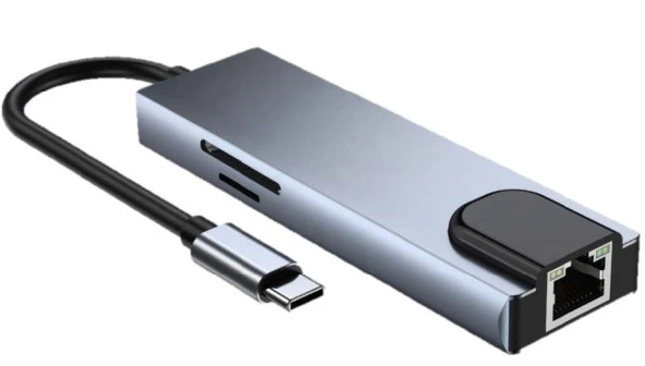 Concord Byl-2017 Type-C To Hdtv Lan Ethernet Usb Pd Usb Hub Adaptör Çoklayıcı - 2