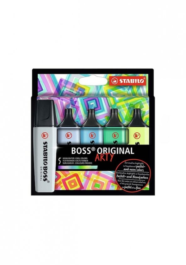 Stabilo Fosforlu Kalem Boss Arty Soğuk Renkler 5 Li Set 70/5-02-2-20