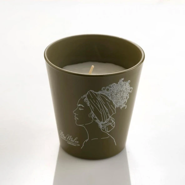 Missmolee Hera Kokulu Cam Bardak Mum Yeşil 9,5x8cm MS0260