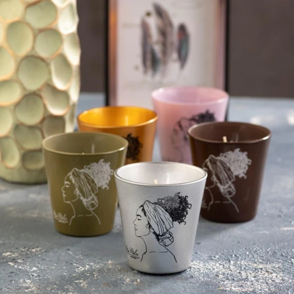 Missmolee Hera Kokulu Cam Bardak Mum Yeşil 9,5x8cm MS0260 - 2