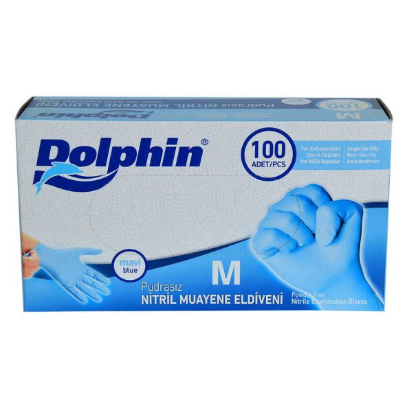 Pudrasız Mavi Nitril Eldiven Orta Boy (M) 100 Lü Paket - 2
