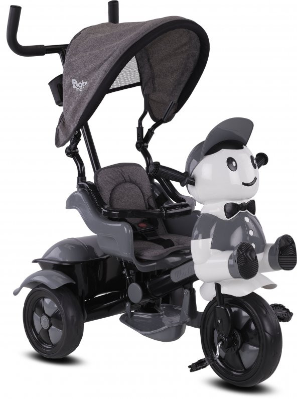 Babyhope 0125 Yupi Panda Ebeveyn Kontrollü Üçteker İtmeli Çocuk Bisikleti