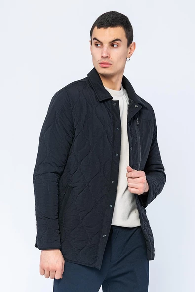 Erkek Regular Fit Çok Cepli Yırtmaç Kol Kapitoneli Astarlı Baharlık İnce Kısa Mont - 10