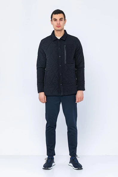 Erkek Regular Fit Çok Cepli Yırtmaç Kol Kapitoneli Astarlı Baharlık İnce Kısa Mont - 11