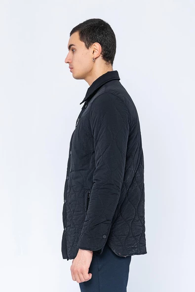 Erkek Regular Fit Çok Cepli Yırtmaç Kol Kapitoneli Astarlı Baharlık İnce Kısa Mont - 12