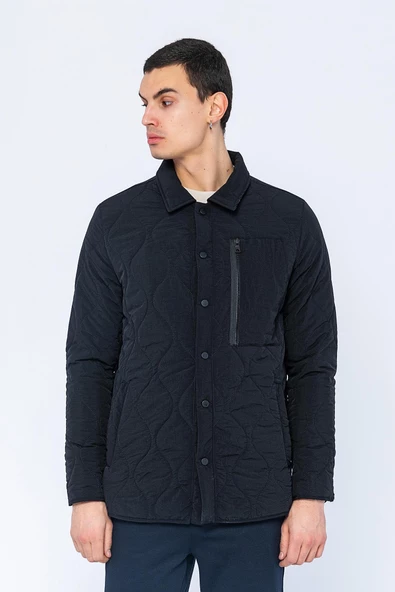 Erkek Regular Fit Çok Cepli Yırtmaç Kol Kapitoneli Astarlı Baharlık İnce Kısa Mont - 2