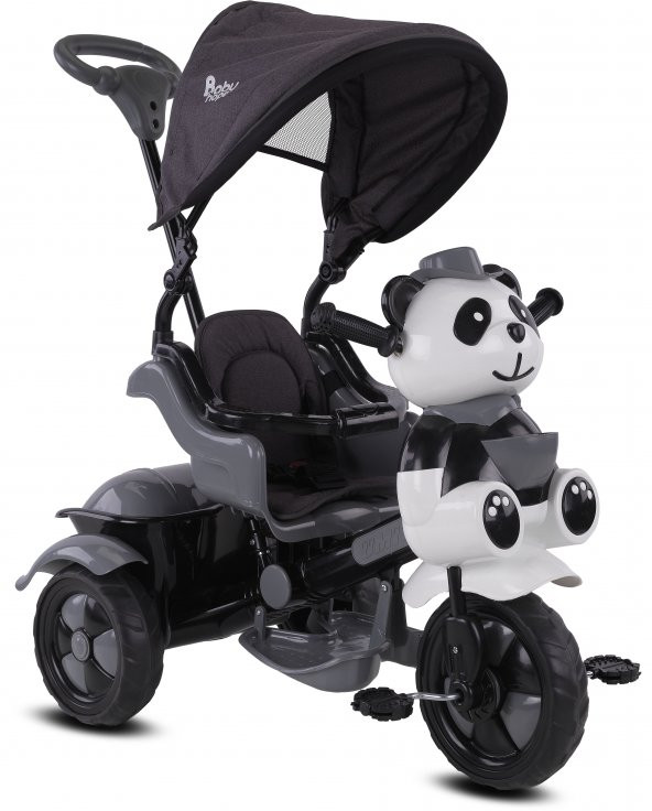 Babyhope 0127 Little Panda Ebeveyn Kontrollü Tenteli Müzikli Tricycle Üç Teker Bisiklet