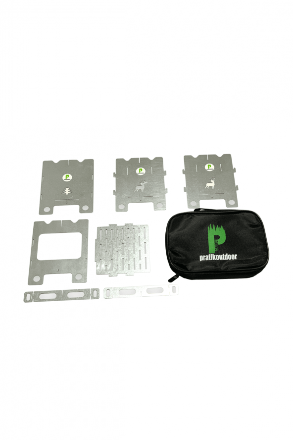 Paslanmaz Ateş Kutusu, Firebox, Katlanır Mini Soba, Kamp Sobası - 3