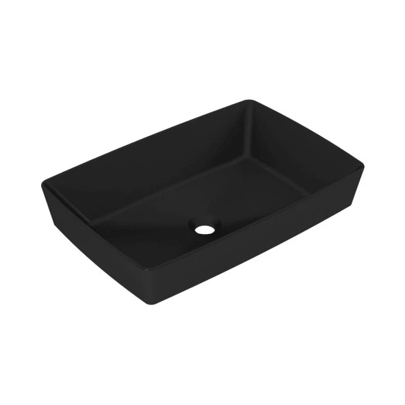 Serel Rita 39x59 cm Tezgah Üstü Çanak Lavabo-Mat Siyah RT47DXL050H