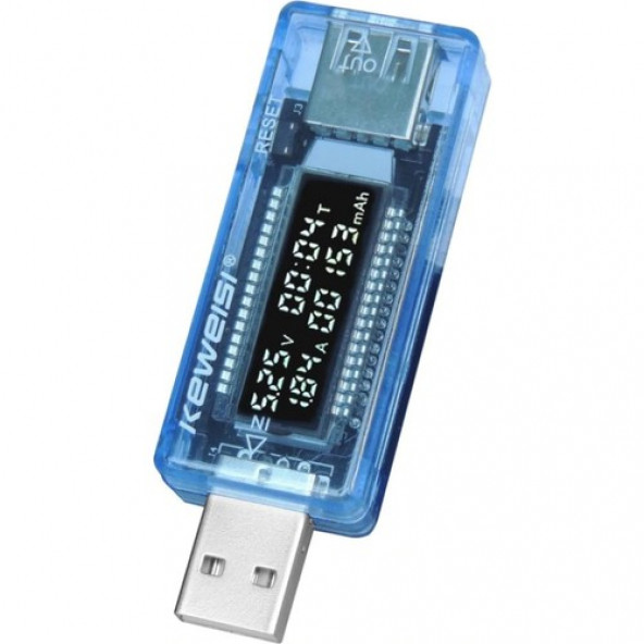 Keweisi Usb Voltmetre Ampermetre Usb Şarj Kapasitesi Test Cihazı A74. - 3