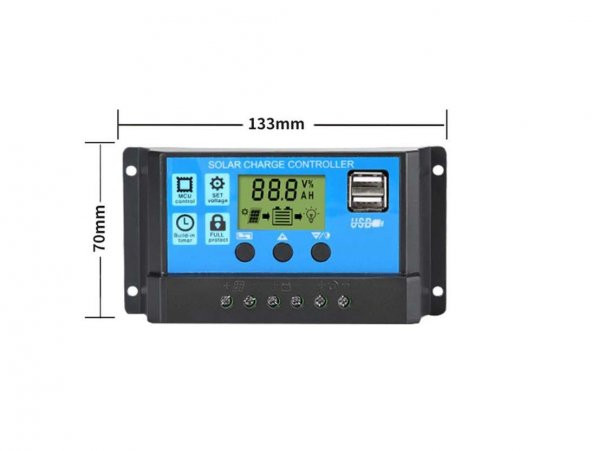 Akıllı Güneş Paneli Şarj Kontrol Cihazı Regülatörü - 20A - 3