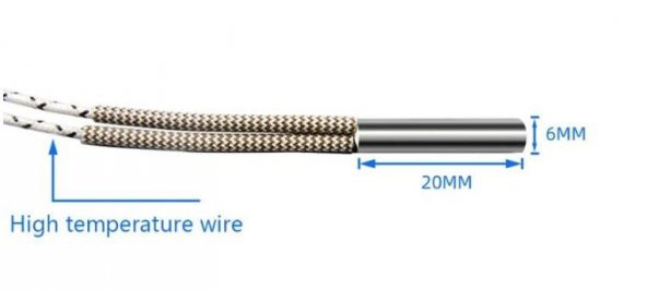24V 50W Hotend Isıtıcı Fişek(100cm Kablo) - Resim 2