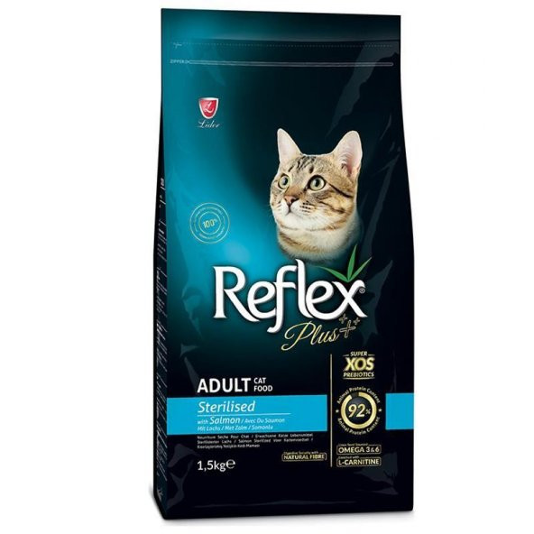 Reflex Plus Somonlu Kısırlaştırılmış Kedi Maması 1,5 Kg 3Lü Set
