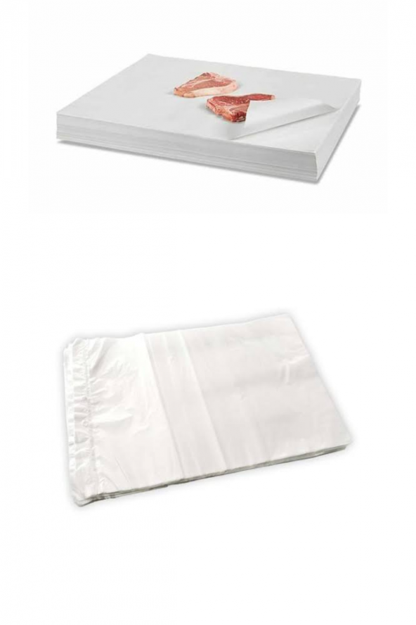 Plast Kağıt Şarküteri Kasap Poşeti Şeffaf Tabaka 35×50cm 50 Adet
