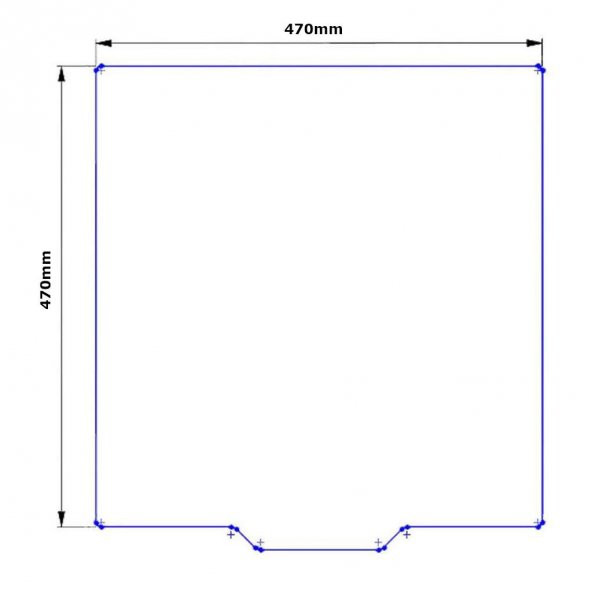 470x470 Cr10 Max Yay Çeliği Tabla+Yapışkanlı Manyetik Levha (0.5mm) - Resim 3