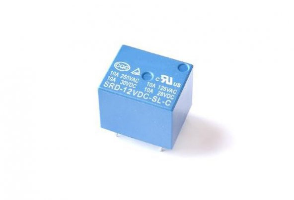 Röle 12VDC 250v 10A 5 Pin SRD SL C RELAY Mavi