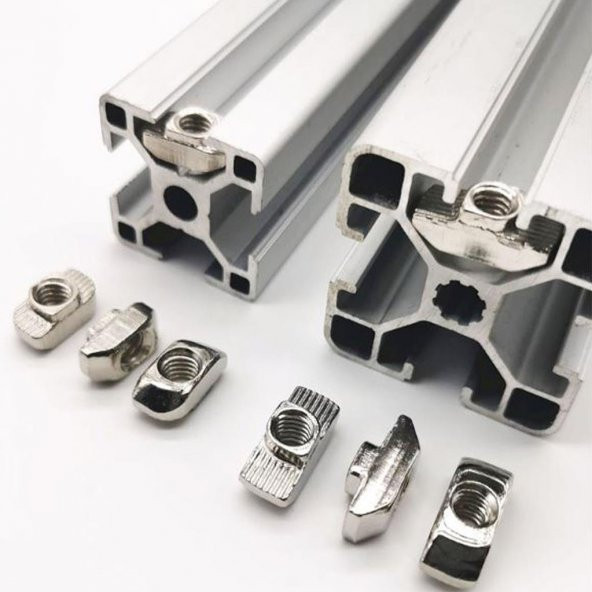 8 Kanal Sigma Profil Somun 50 Adet (M4 Tırtıklı Somun) - Resim 4