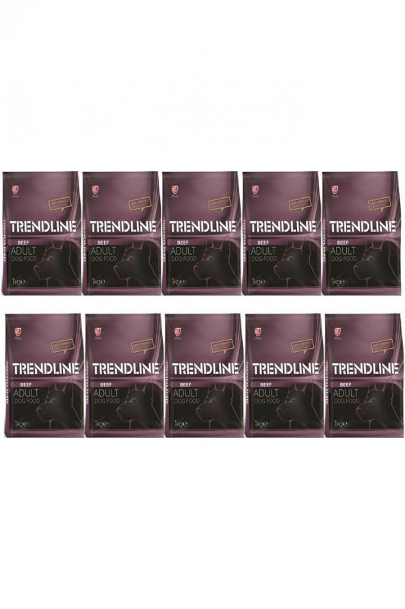 Trendline Biftekli Yetişkin Köpek Maması 1 Kg 10 Adet ürün görseli
