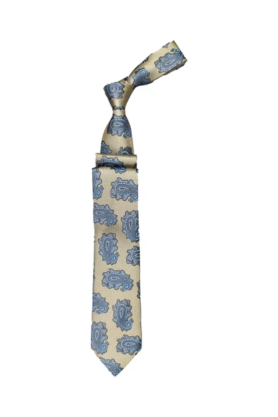 Cengiz İnler Armürlü Şal Desen Mikrofiber Erkek Kravat Aksesuar - 2