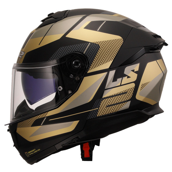 Ls2 Stream 2 Road Kapalı Motosiklet Kaskı Mat Siyah-Gold - 2
