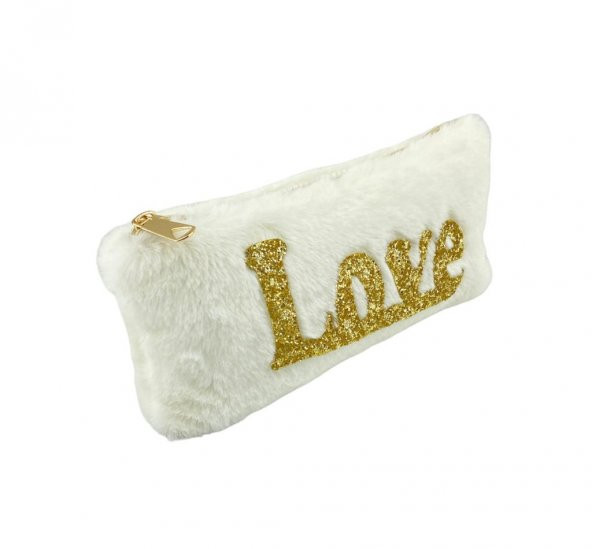 Cem Dolphin Peluş Kalem Çantası PC-581 Beyaz - 3