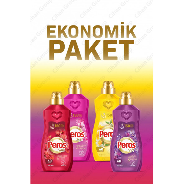 Peros Konsantre Yumuşatıcı Ekonomik Paket 1440 ml X 4'lü Peros4K