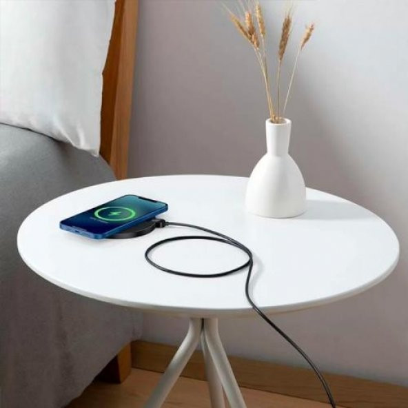 Baseus 1.5Mt Type-C Kablolu Süper Hızlı 15W Gen2 Hızlı Kablosuz Şarj Cihazı Dijital LED Akım Korumalı - 2
