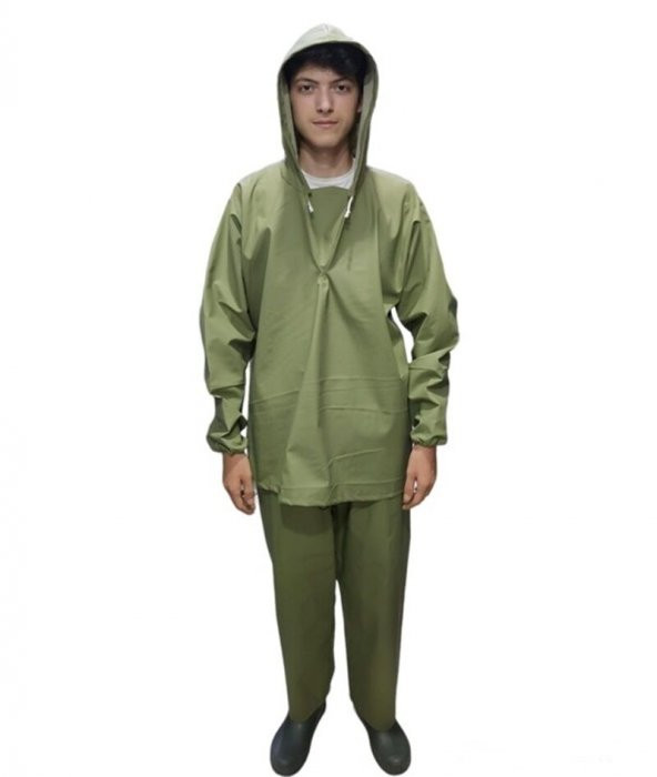 BALIKCI ALT ÜST TAKIM YAĞMURLUK YEŞİL XXL