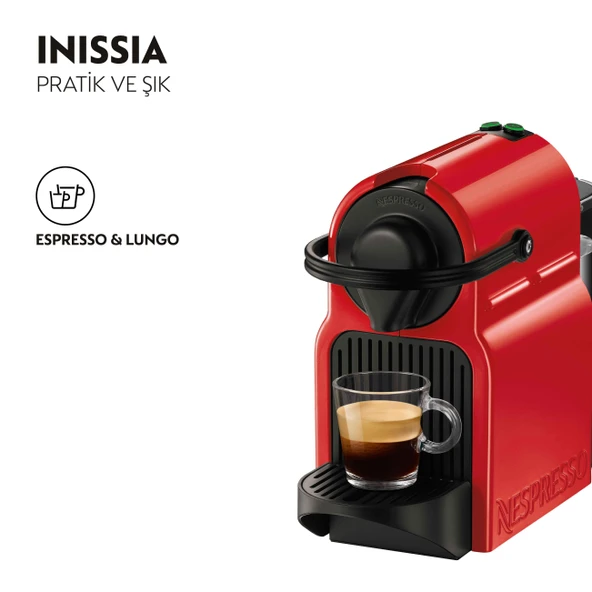 Nespresso C40 RED INISSİA Kapsüllü Kahve Makinesi  - 2