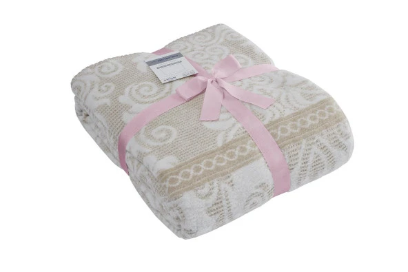 Dinarsu Çift Kişilik Pamuklu Çift Taraflı Battaniye 200x220 Otantik - Resim 2