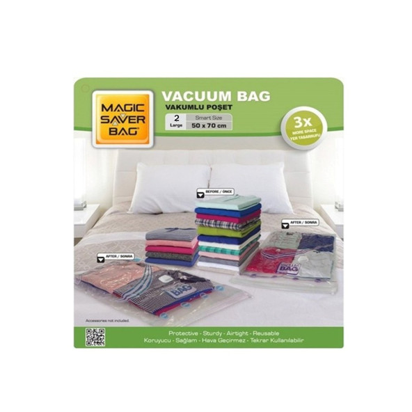 Magic Saver Vakum Torba tek  'li Large( 50x70 Cm)