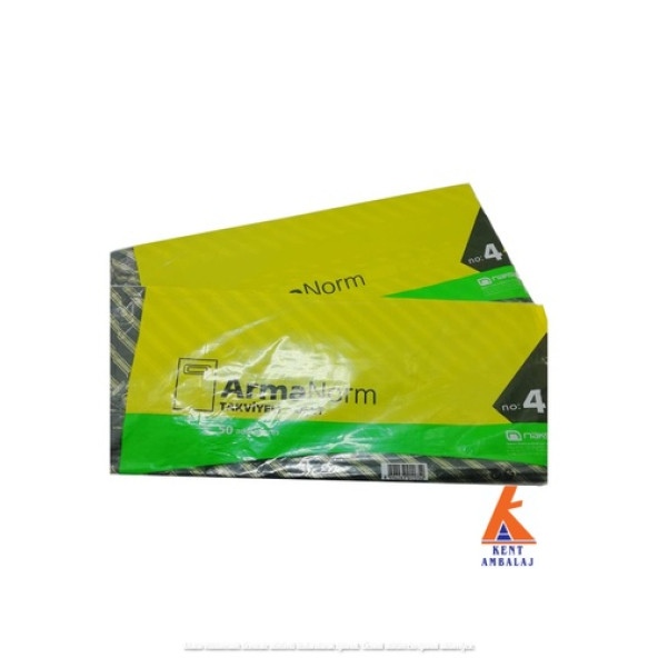Takviyeli Siyah Çizgili Poşet 40x50 Cm (NO:4) - 50 Adet - 2