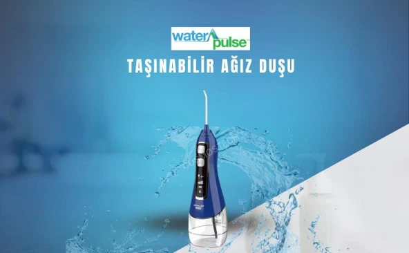 Waterpulse Kablosuz Pro V580 Water Flosser 320ml Taşınabilir Diş/Protez Bakım Ve Ağız Duşu Mavi - 2